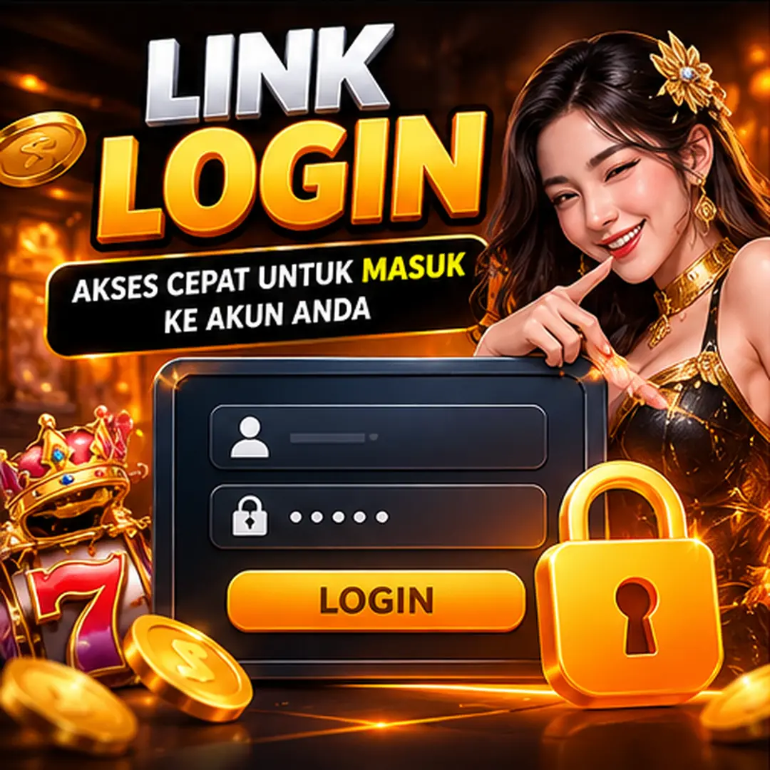 Ilustrasi Link Login, formulir masuk akun dengan ikon gembok